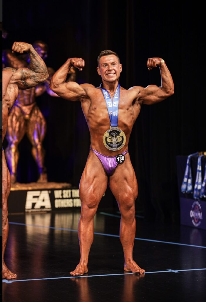 bodybuilder on a competition